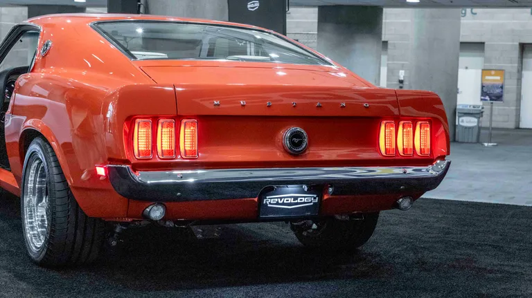 004 revology boss 429 mustang rearend first look review sema show 2025