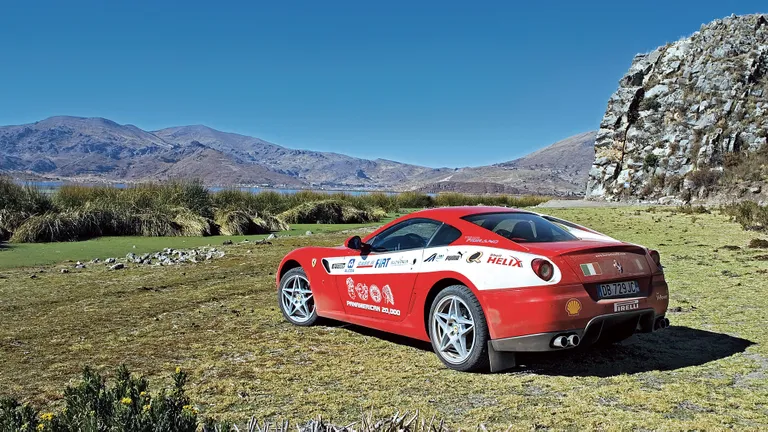 006 ferrari 599 rear three quarter scenic death road bolivia drive